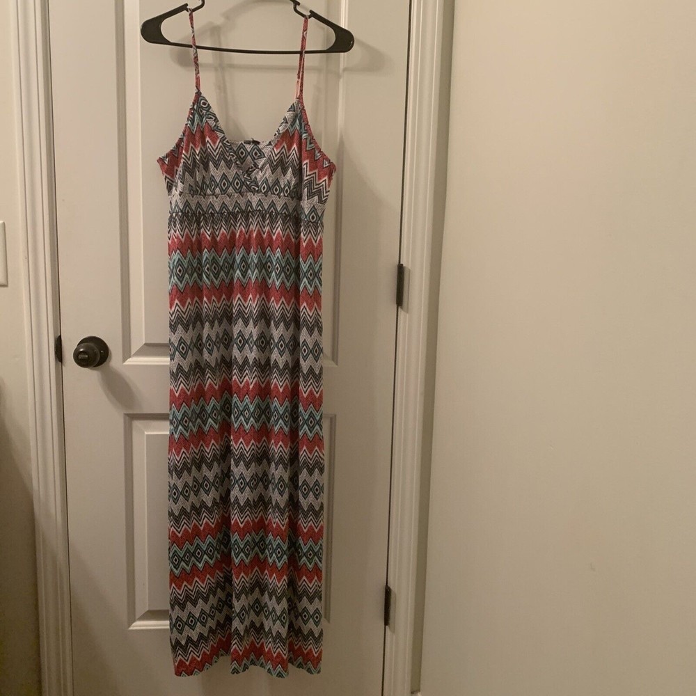 Women's Geometric Print Sleeveless Camisole Dress Size Unknown